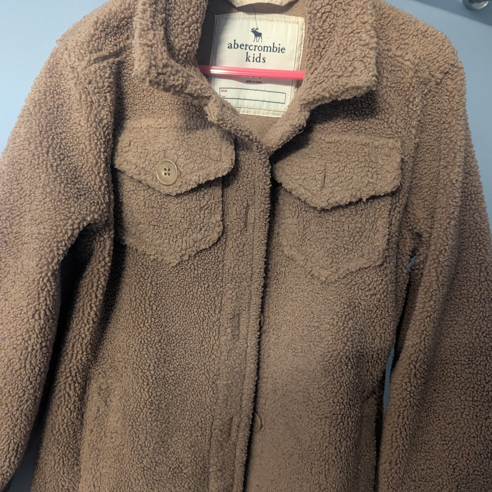Abercrombie Kids Tan Fleece Blazer